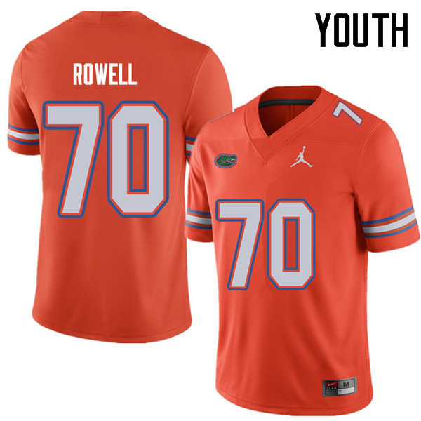 Jordan Brand Youth #70 Tanner Rowell Florida Gators College Football Jerseys Sale-Orange